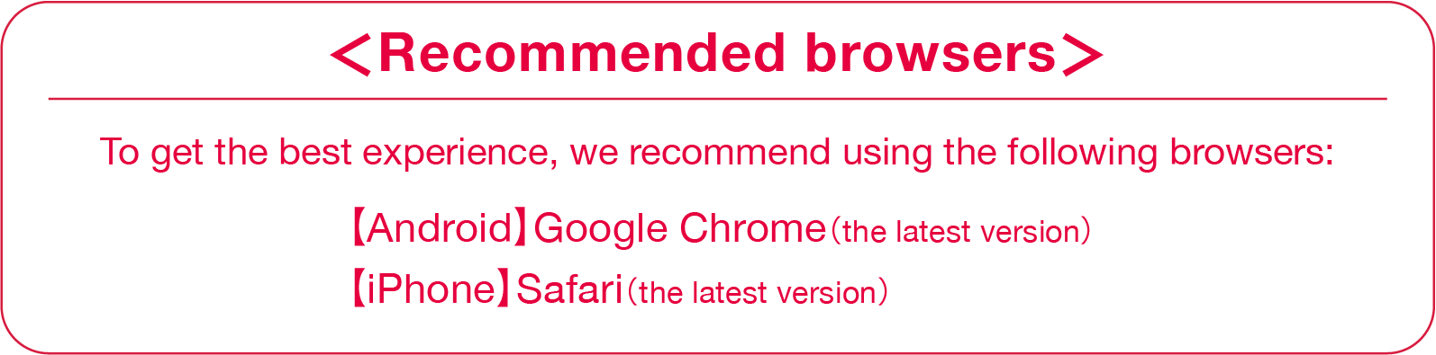 Recommended browser